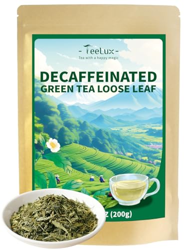 Image of TeeLux Decaf Green Tea Loose Leaf, CO2 Decaffeinated Green Tea, 7 oz