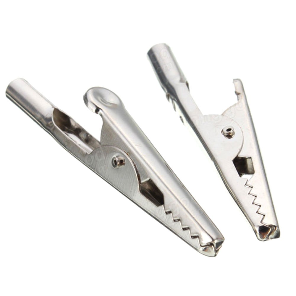 Govel Lot De 2 Pinces Crocodiles Robustes En Cuivre Pur Pour Chargeur De Batterie De Voiture, Véhicule Et Bateau (rouge Et Noir