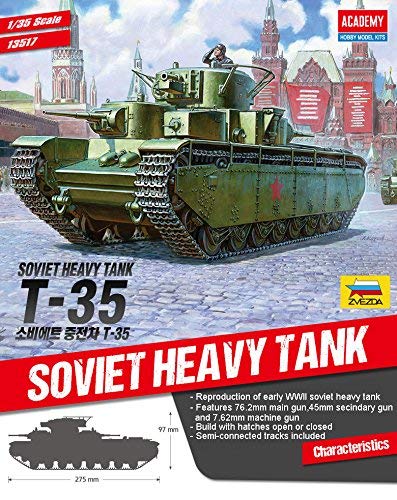 Amazon | 1/35 T-35 SOVIET HEAVY TANK #13517 ACADEMY HOBBY MODEL