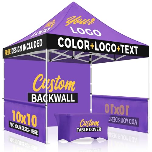 10x10 Custom Canopy Tent with Logo by OPPEINDDIY – 10x...