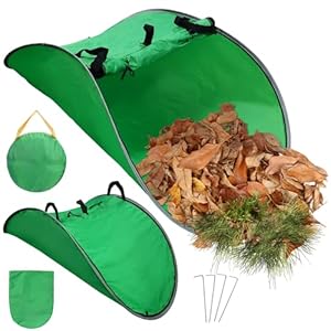 ANNERSAT Zak voor bladblazer, 144 x 72 x 50 cm, tuinzakken met ritssluiting, opvouwbaar