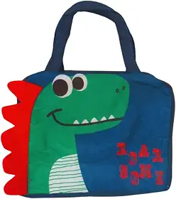 Bolsa Térmica Infantil Fitness Viagem Animais 3D Menina Menino Impermeável Escolar Marmita Com Alça (Dino Verde)