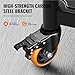 2/3/4 inch Caster Wheels Set of 4 Threaded Stem Industrial Swivel Casters with Dual Locking A/B Brake for Cart Furniture(3 in)