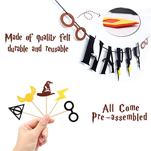 Wizard Birthday Party Supplies Set - Happy Birthday Banner, - Want It All
