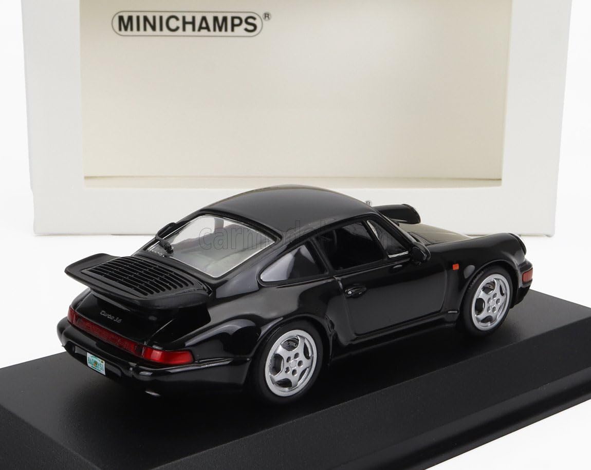 ミニチャンプス 1&frasl;43 ポルシェ 911 (964) ターボ 1990 ブラック MINICHAMPS 限定964台 ミニカー [並行輸入品]