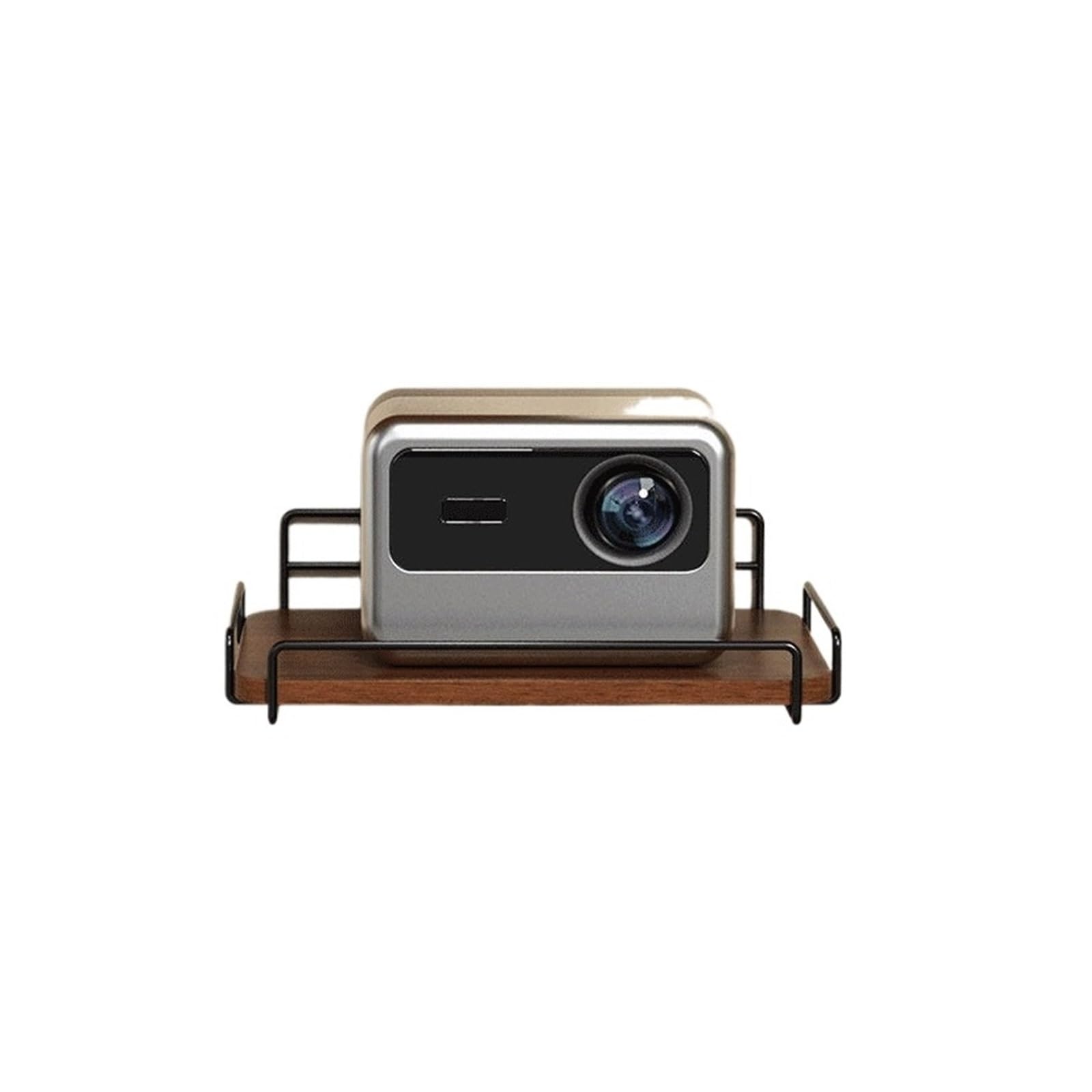 YHxFlux Adjustable Wood Projector Mounts: Drill-Free Wall-Mounted Bedside Racks And Living Room Storage Space-Saving