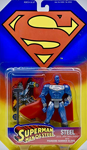 Superman Man of Steel Steel Aka John Henry Irons with Pounding Hammer Blows