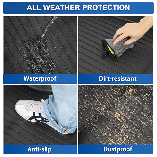 Image of Floor Mats Fit for Tesla Model 3 Highland 2025 2024, Custom Fit All-Weather Cargo Liner Full Cover Car Mats with Front Rear Cargo Mat Trunk Floor Mat Interior Accessories