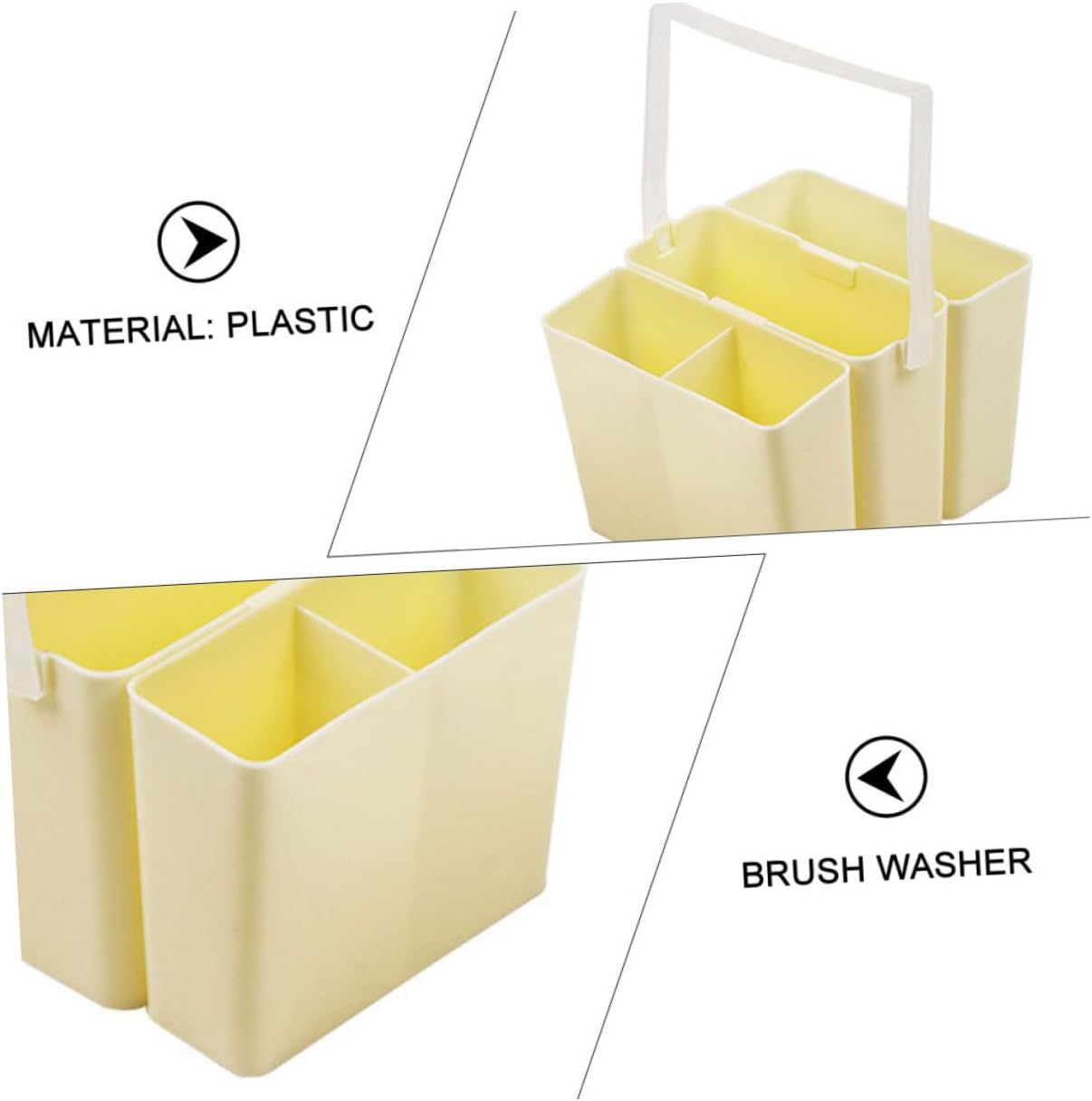Multi-functional Plastic Brush Cleaner with Removable Design Compact Paint Washer for Artists and Beginners Versatile Paint Brush Holder and Mixing Bucket