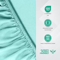 Utopia Bedding - Spannbettlaken 180x200cm - Spa Blau | 100% Polyester Mikrofaser Spannbetttuch - Boxspringbett - Oeko-Tex Zertifiziertes - 35-38 cm Tiefe Tasche – Ansicht 3