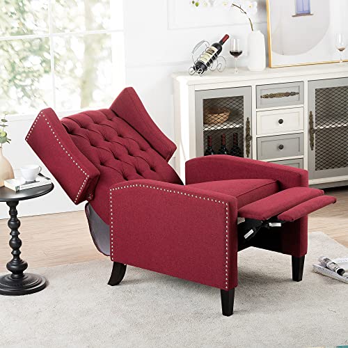 Sillón Reclinable Ajustable Rojo Vino miniatura 3