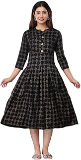 naarika Women's Flared Anarkali Maternity Dress, Feeding Kurti with Concealed Zip for Pre & Post Pregnancy-picture-12