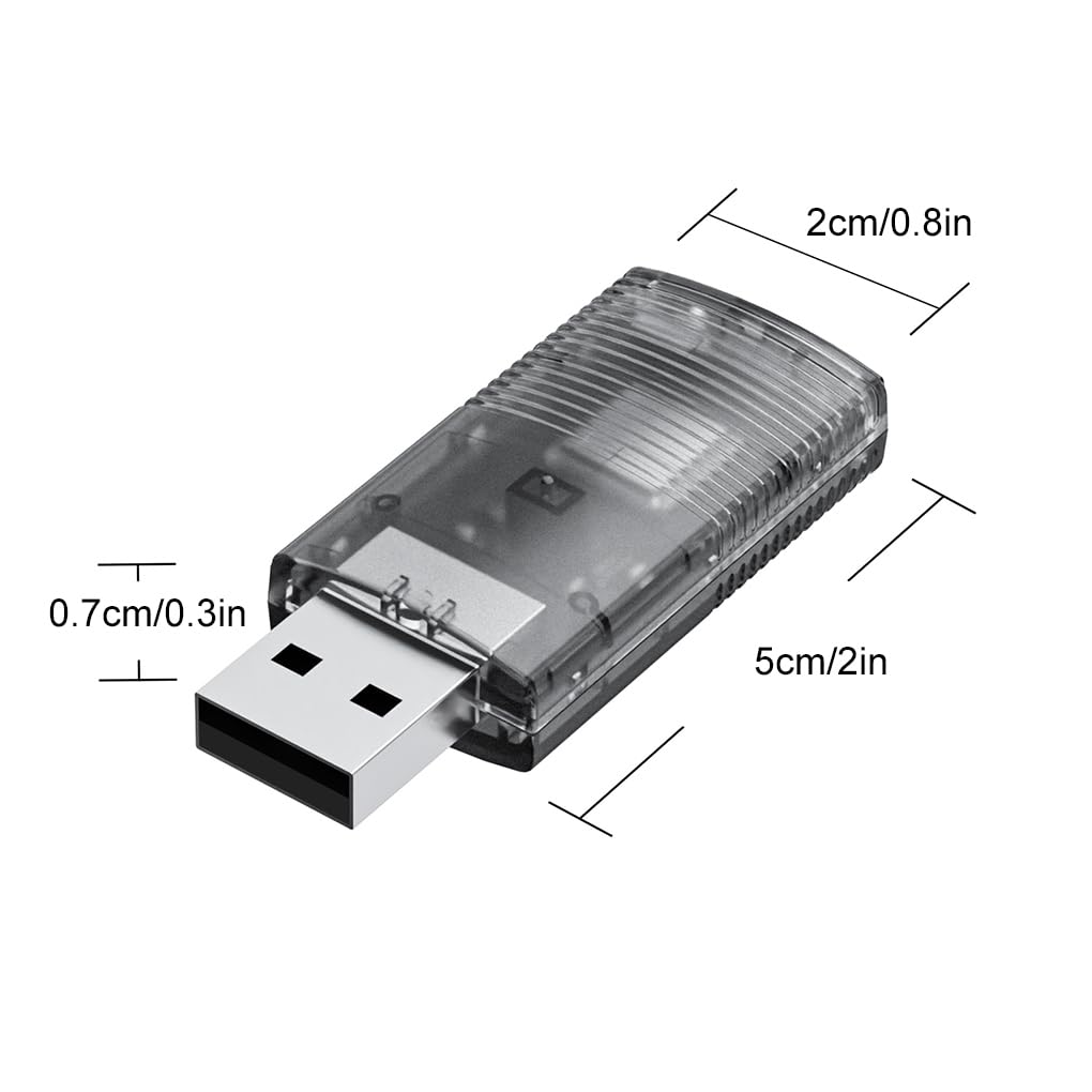 Zymoplas Adattatore per gioco per auto wireless 2 in 1 con trasparente Adattatore per gioco per auto wireless per Android Plug Play