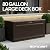 Suncast 80-Gal. Waterproof Resin Large Outdoor Patio Deck Box with Pad-Lockable Lid, Modern Outdoor Patio Bench/Storage Box for Cushions, Garden Tools, and More, Java