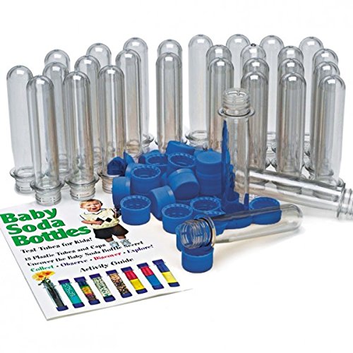 Steve Spangler's Baby Soda Bottles with Caps, Test Tubes for Kids, 30 Pack