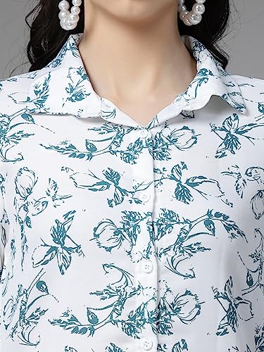 Image of OOMPH! Women's Cotton Regular Fit Floral Button Down Shirt