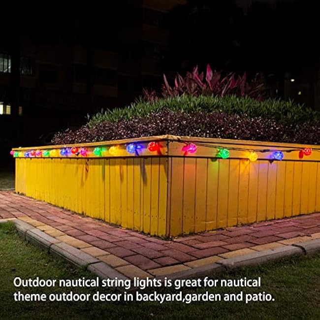 Tiki Nautical Lights String Plug in, 10 LED Buoy String Lights Home Tiki Bar Decorations, Fishing Float String Lights Coastal Beach Theme for Lanai Bedroom Patio Porch Outdoor Nautical Decor