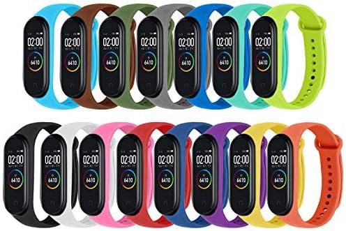 STN Compatible With Xiaomi Mi Band 4 Band Bracelet, Silicone Replacement Straps for Xiaomi Mi Band 4 Smart Band NFC Color Display Strap