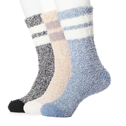 Image of Fuzzy Socks Super Soft,Cozy Soft Fluffy Cute Slipper Socks Sleeping Warm Socks For Women And Men(Black /Khaki /Blue)