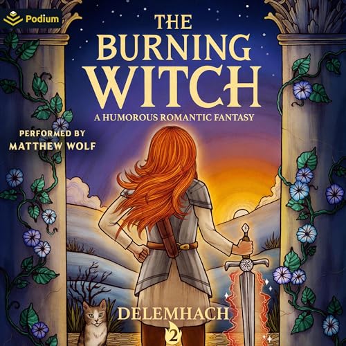 Diseño de la portada del título The Burning Witch 2: A Humorous Romantic Fantasy