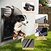 Dog Door for Wall, All Aluminum Large Doggy Door Doggie door, Pet Door Easy to Install, 2 Magnetic Flaps Energy Efficient, Wide Telescoping Tunnel for Interior & Exterior Walls, Pet Up to 110 Lb-Black