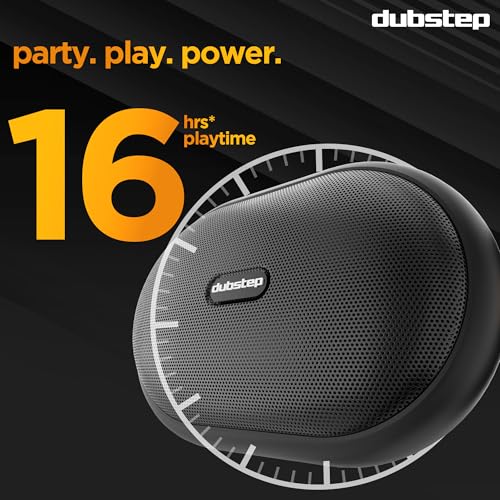 Image of Dubstep Pop 1200 with Upto 16 Hrs Playtime, 52mm Dynamic Driver, TWS Pairing with 12W Output Bluetooth Wireless Speaker (Black)