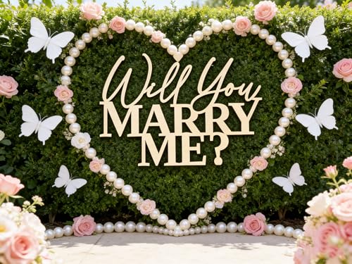 Wooden Wedding Proposal Sign, Will You Marry Me...