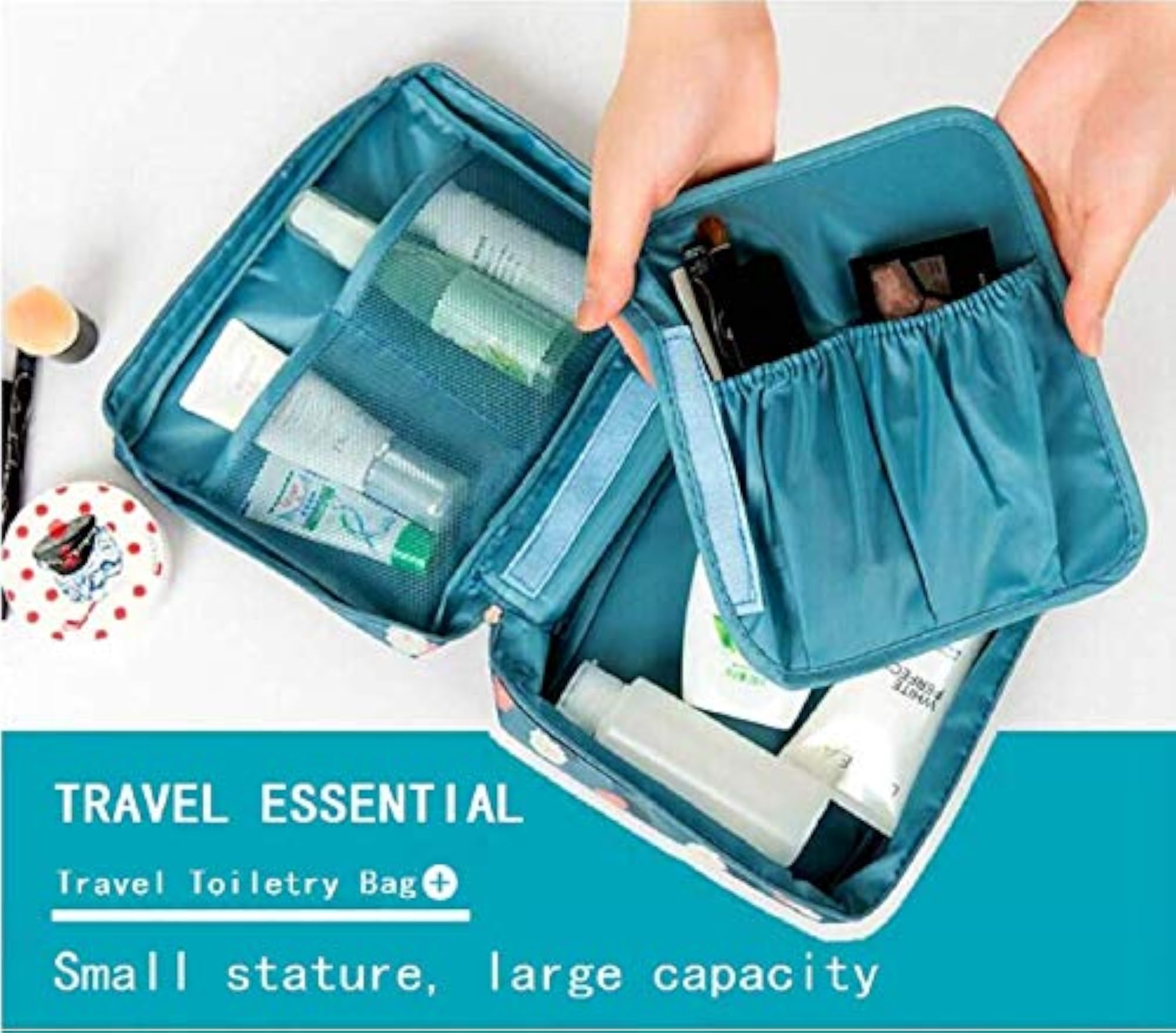 Flamingo Birds Cosmetic Pouch, 17 Cms, Travel Essential