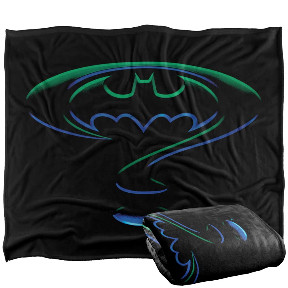 BATMAN Blanket, 152 x 127 cm Forever Logo Silky Touch Super Soft Throw Blanket