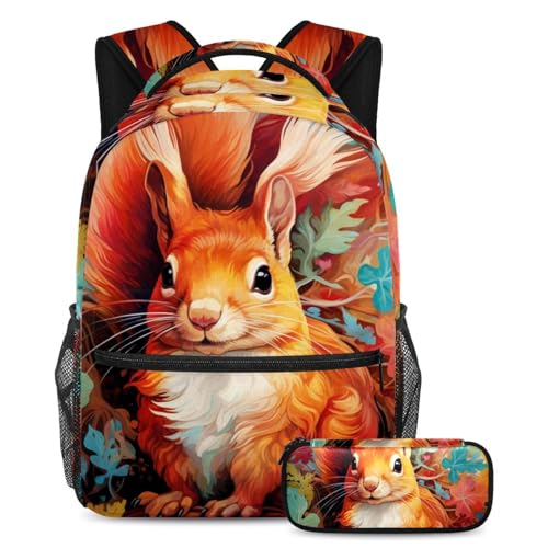 Cartable grande capacité Fun Squirrel 17 pour ranger tous ses livres