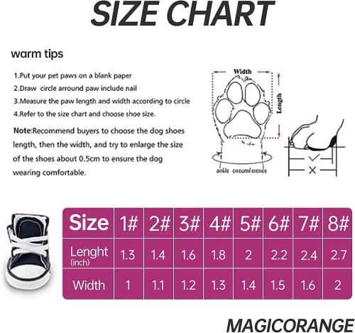 Magicorange 4 Pcs Pet Shoes Puppy Sport Denim Shoes, Outdoor Anti-Slip Sneaker Boot Causal Dog Shoes For Small Medium Size And Large Dogs (#6, Pink) #TOP1