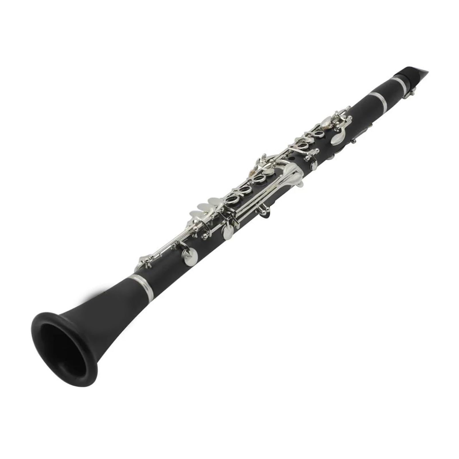 Clarinete Sib de baquelita de 17 teclas instrumento de viento madera profesional de ébano negro con caja y accesorios Tocando Clarinete