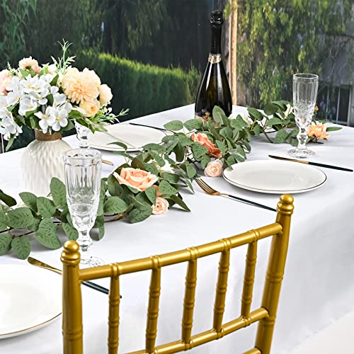 Lykoow 4 Packs White Rectangle Tablecloth White Satin Tablecloth Table Overlay Cover, Premium Smooth Fabric 57X108 Inch Bright Silk Tablecloth For Wedding Birthday Party Dinner Banquet(57"X108") #TOP3