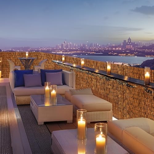 Schilfmatten Natürlicher Schilfrohrmatte Bambuszaun Schilf Sichtschutz 60cm 90cm 100cm 110cm 120cm 130cm 140cm Hoch Für Balkon Gartenzaun Outdoor Schilfzaun