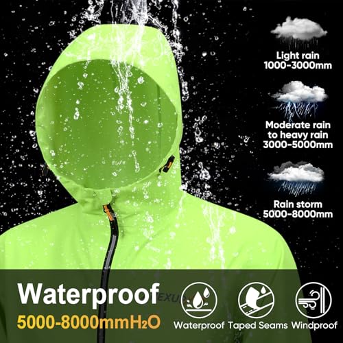 APEXUP Packable Rain Jacket Men