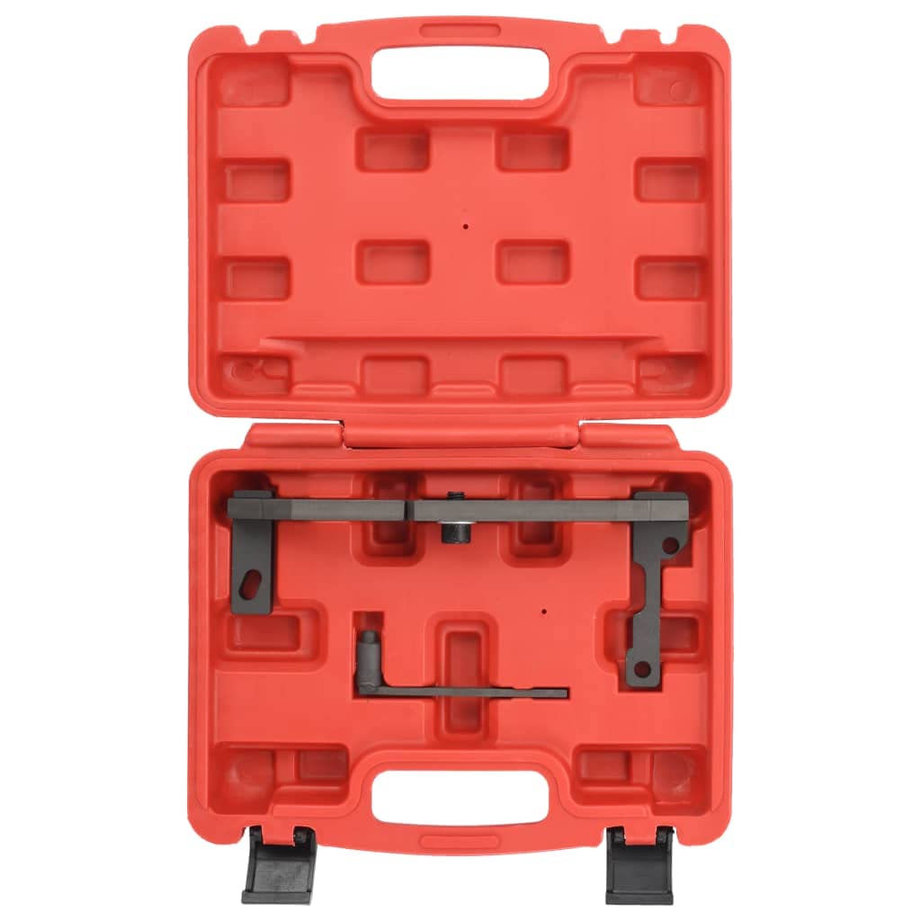 Juego de 2 herramientas de ajuste del motor para Peugeot Citroen con maletín, acero resistente, para control del motor, árbol de levas, junta de culata, modelo 208, C3, 1.0/1.2 VTI, taller