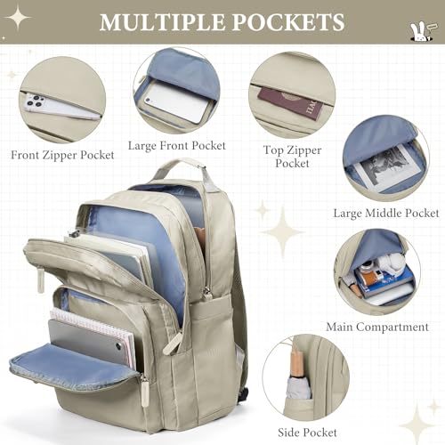 Image of Khaki Backpack for Women Men
