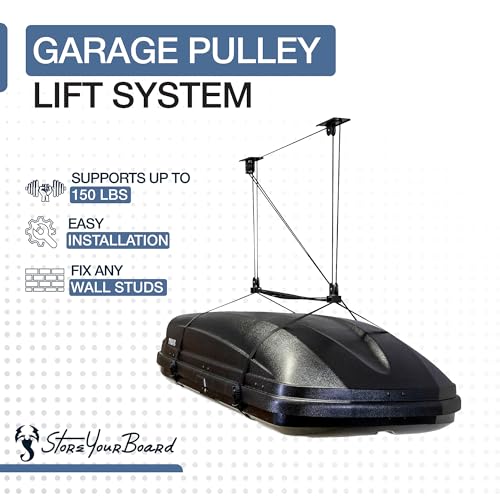 image for StoreYourBoard Cargo Box Ceiling Hoist – Heavy-Duty Garage Pulley Li