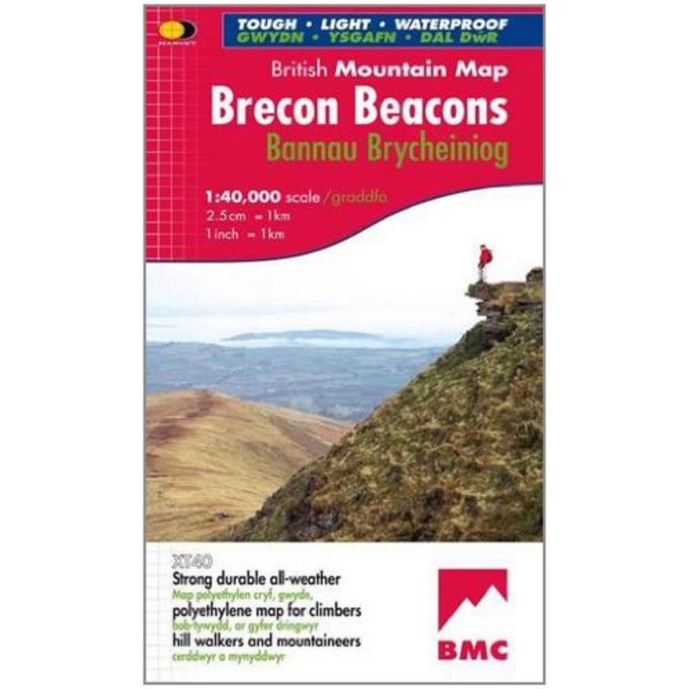 Brecon Beacons British Mountain Map