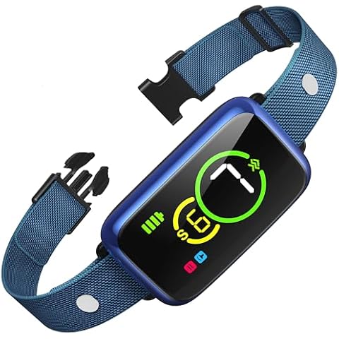 Dog Bark Collar, Automatic Bark Collar for Small Medium Dogs, Safe & Humane No Shock Bark Collar, Effective Rechargeable Smart Bark Collar with 7 Adjustable Sensitivity & Beep Vibration Berry Cover