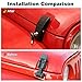JWWY Locking Hood Latches for Jeep Wrangler JK/JKU,JL/JLU 2007-2025 & Gladiator JT 2020-2025, with Keys AluminumHood Lock Fasteners, 2pcs