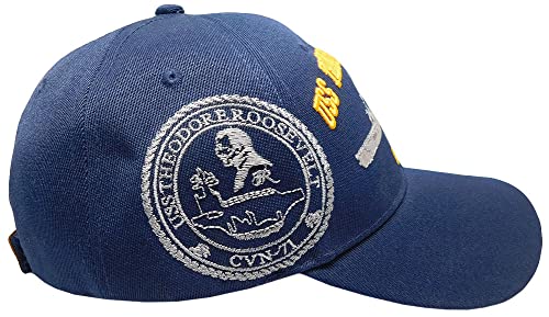 Gorra ajustable azul con bordado USS Theodore Roosevelt miniatura 6