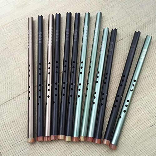 Flauta Vertical clásica Flauta pequeña de Metal de aleación de Aluminio con Instrumentos Musicales Flauta Profesional para Principiantes (Color : BB Key Black)