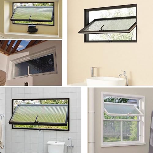 Ventana rectangular de aluminio ventilada con vidrio templado de repuesto 8