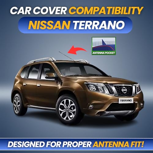 Image of Car Cover for Nissan Terrano 2013-2020 | 100% Waterproof Heavy-Duty 3-Layer Car Body Cover | All-Weather Rain, UV, Sun & Dust Protection | Custom Fit | Mirror & Antenna Pockets | Navy Blue