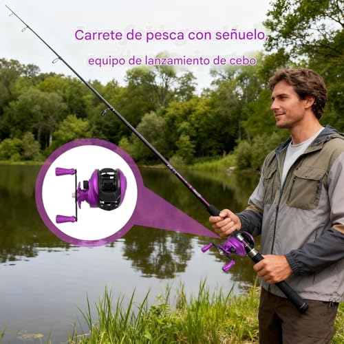Carrete de casting para deporte al aire libre en lagos y arroyos 2