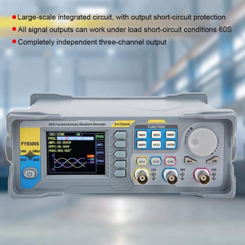 Image of 3-Channel Arbitrary Waveform Generator DDS Function Generator with 250MSa /s Sampling Rate 4 TTL Outputs Frequency Counter and Meter(FY8300S-20M US)