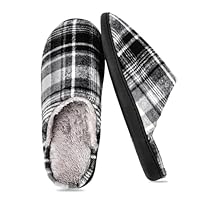 riemot Zapatillas Casa Hombre con Forro de Felpa Pantuflas Invierno de Hombre Cómodo Suave Antideslizante Gris Claro EU 46
