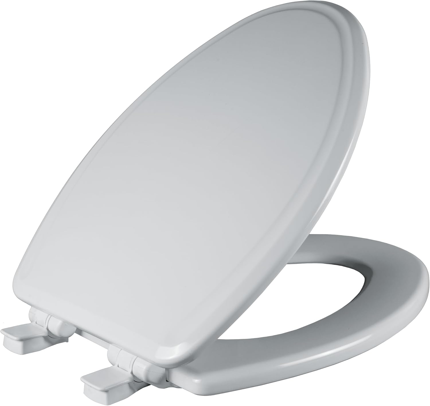 Bemis Ashland Modern Wood Toilet Seat with Decorative Edge, Slow Close, Secure Hinges, Made in USA, Elongated, White
