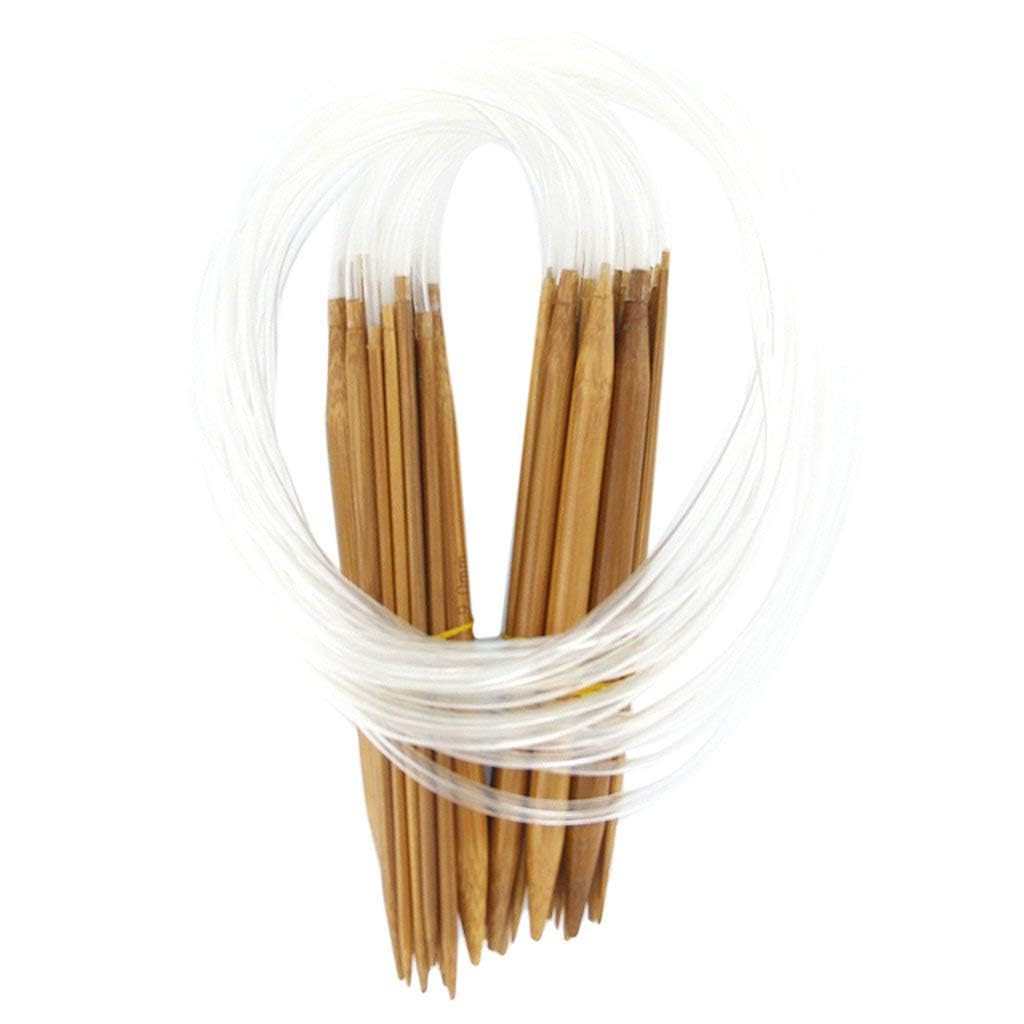 Maxxlite 18 Sizes 2.0mm-10.0mm 80cm Bamboo Circular Knitting Needle-image-3